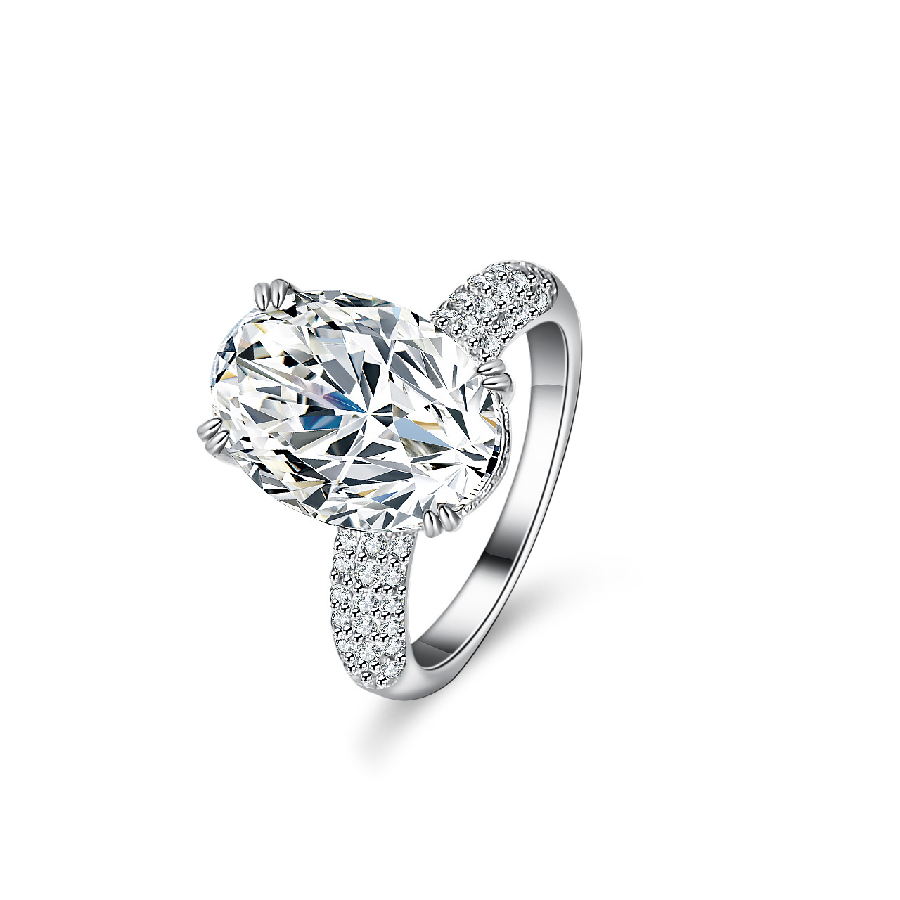 Moissanite Engagement Ring 1 Carat - Alien 18K goud ingelegde Moissanite ring