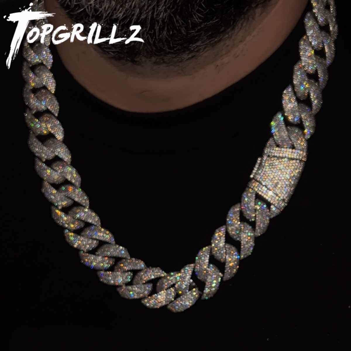 Cuban Link Chain 12Mm - TOPGRILLZ 24mm Cubaanse ketting met volle