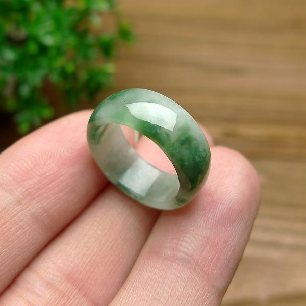 Rings - Groene Jade Ring Natuurlijke Edelsteen Jadeïet
