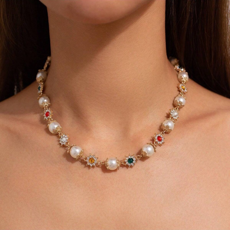 Pearl Choker Necklace Vintage - Ingemark Vintage Parel Choker Ketting Voor
