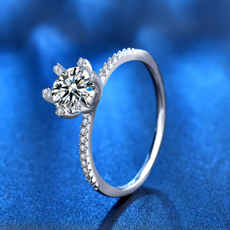 Moissanite Engagement Ring 1 Carat - S925 Bruiloft Verloving Moissanite Ring Luxe