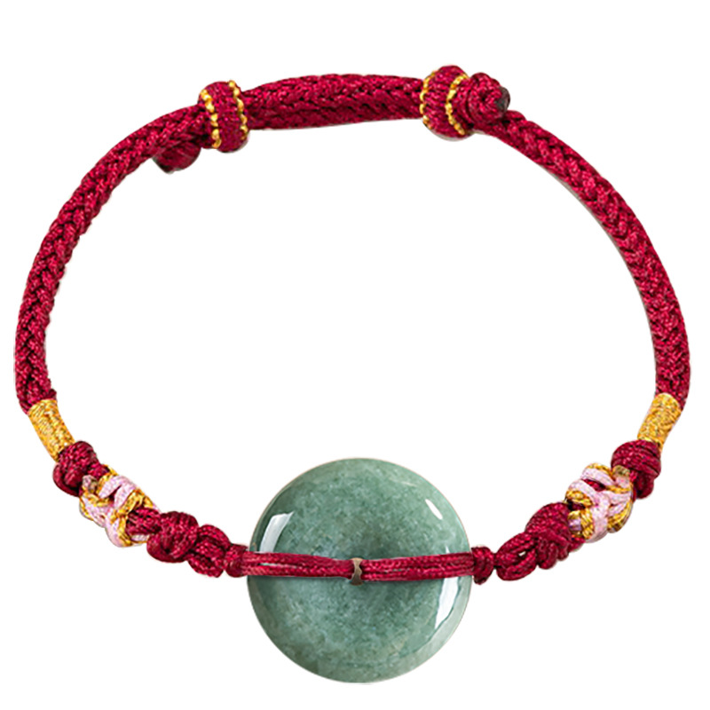Bracelets - Groene Myanmar Jadeïet Donut Armband Designer