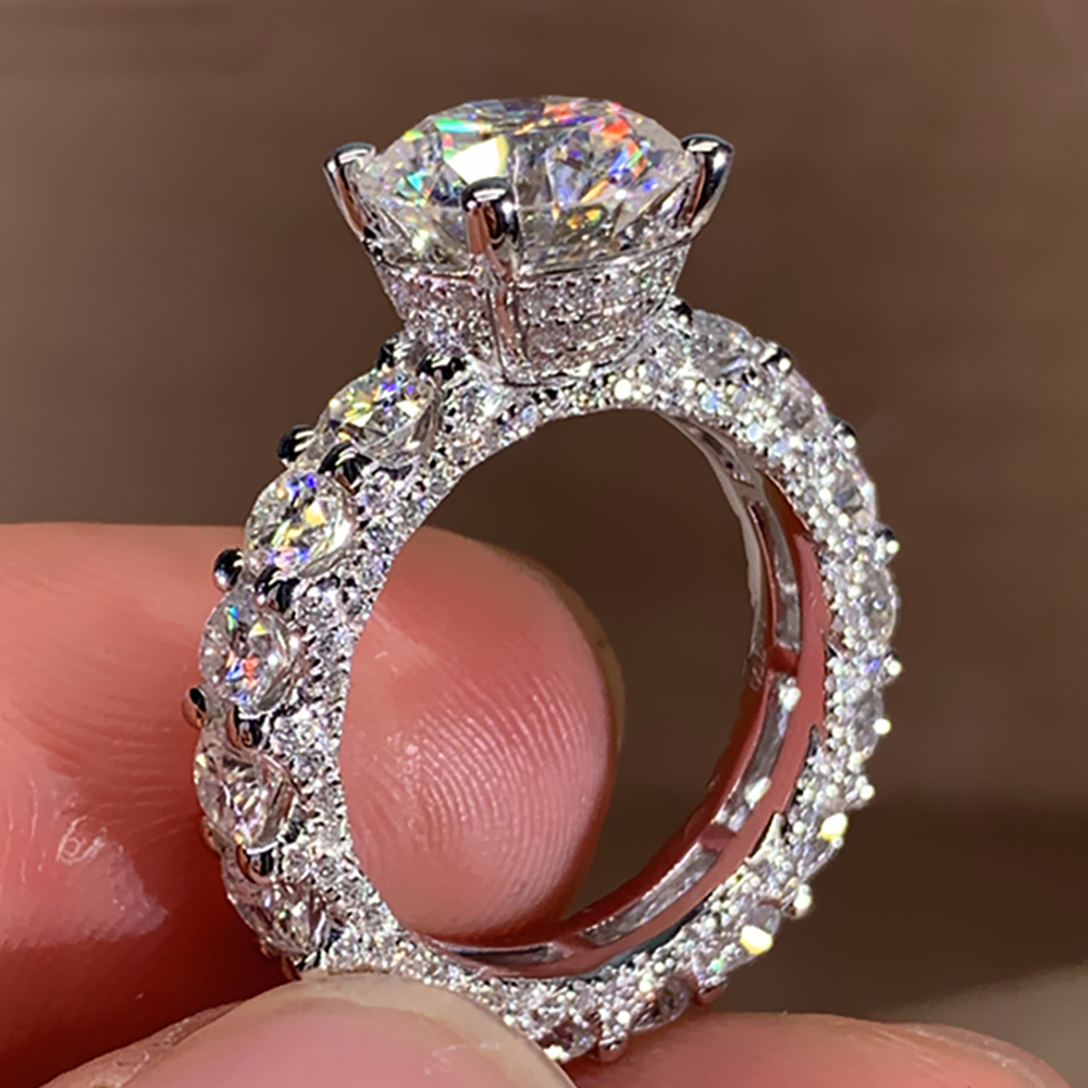 Moissanite Engagement Ring 1 Carat - Op maat gemaakte solide 18K Au750