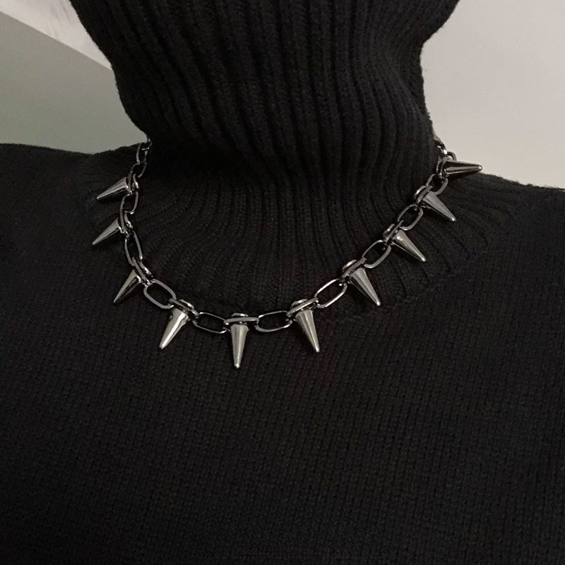 Goth Punk Spike Choker - Mode Punk Spike Chokers Kettingen Goth