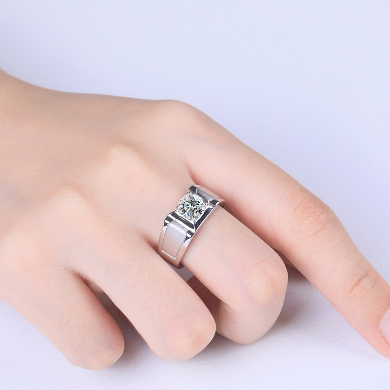 Populaire zilveren ring van 92 - Moissanite Engagement Ring 1 Carat recensie en prijs