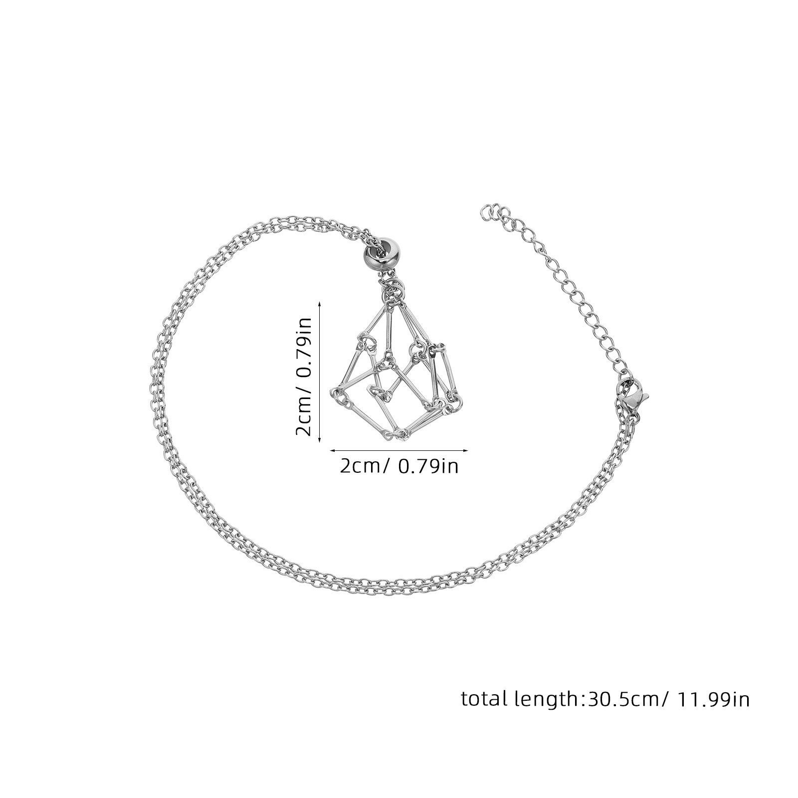 Ketting met kristallen houder, - Crystal Pendant Necklace Natural Stone recensie en prijs