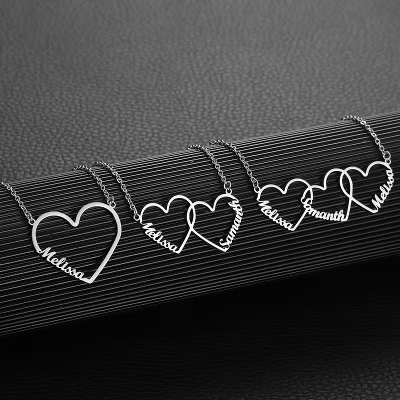 Aangepaste in elkaar grijpende - Custom Name Necklace Stainless Steel recensie en prijs