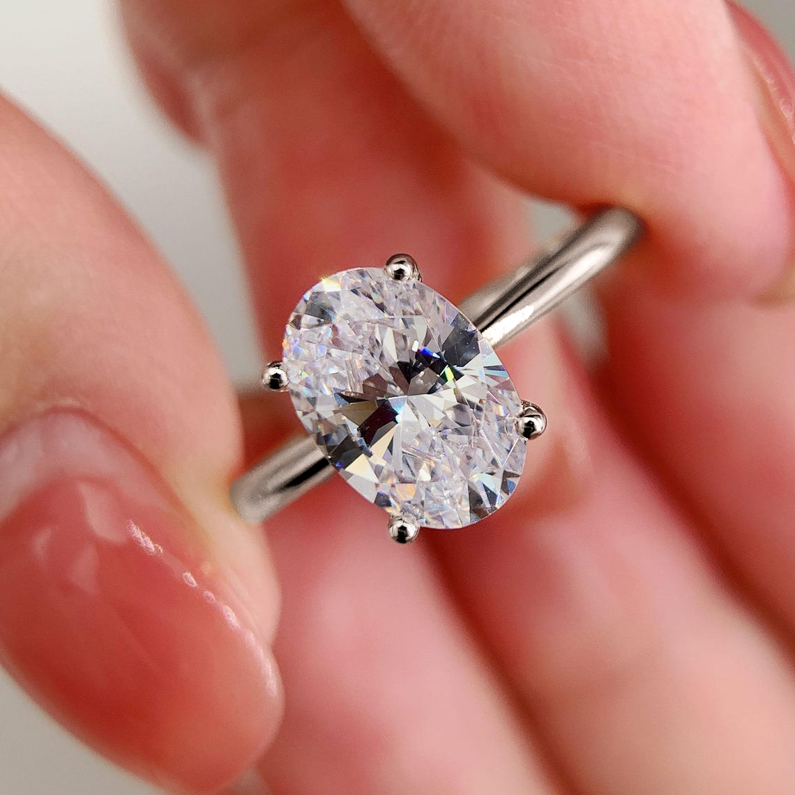 1/2/3 karaat ovaal geslepen Mo - Moissanite Engagement Ring 1 Carat recensie en prijs
