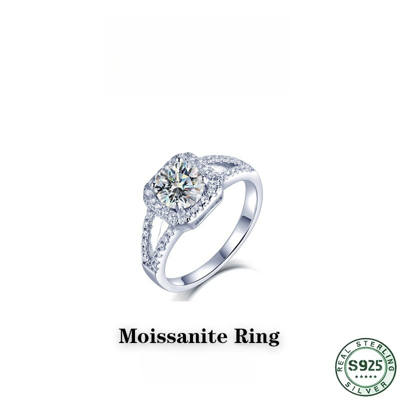 Populaire, 100% S925 zilveren  - Moissanite Engagement Ring 1 Carat recensie en prijs