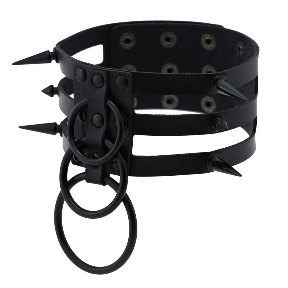 Mode Vrouwen Mannen Zwart Klin - Goth Punk Spike Choker recensie en prijs