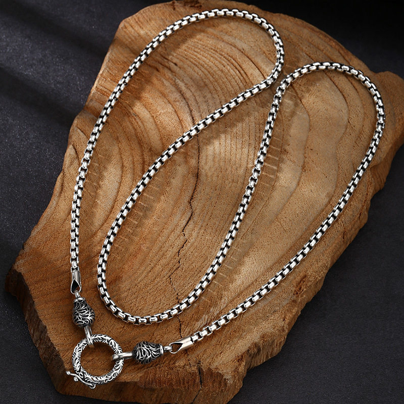 OUYADI 925 Sterling Zilver Ret - 925 Sterling Silver Chain Necklace Men recensie en prijs