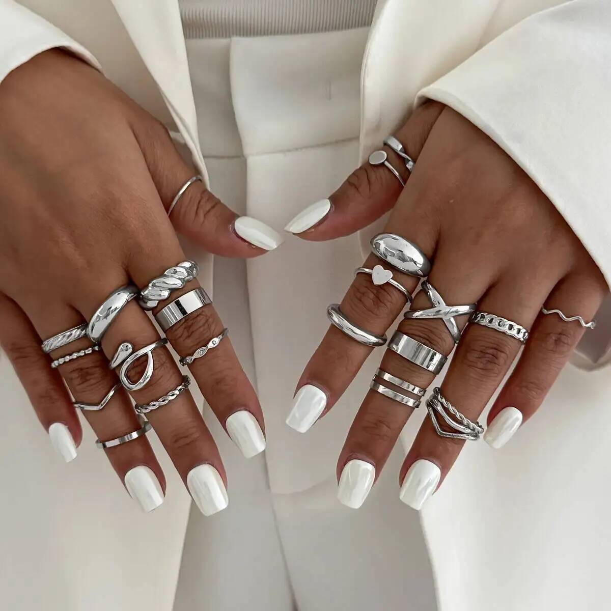 KunJoe 24 stks/set Trendy Onre - Vintage Punk Knuckle Rings Set recensie en prijs