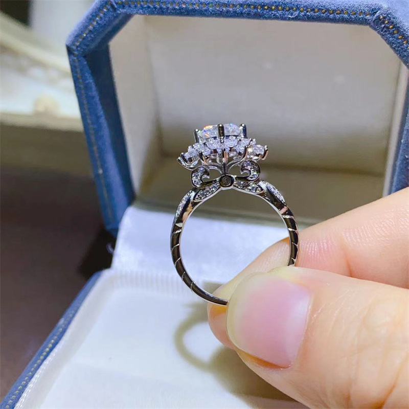 Luxe witgouden massief platina - Moissanite Engagement Ring 1 Carat recensie en prijs