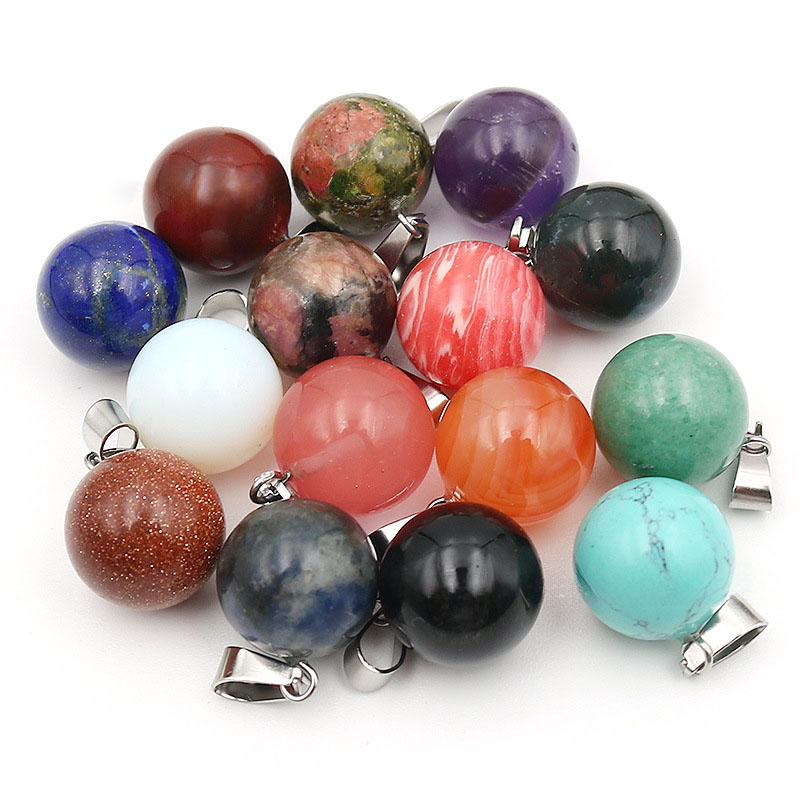 20 stks/zak 14mm Natuursteen r - Crystal Pendant Necklace Natural Stone recensie en prijs