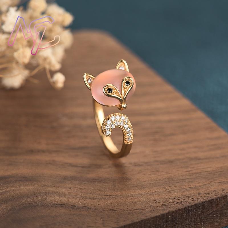 Roze Natuurlijke Jade Vos Ring - Rings recensie en prijs