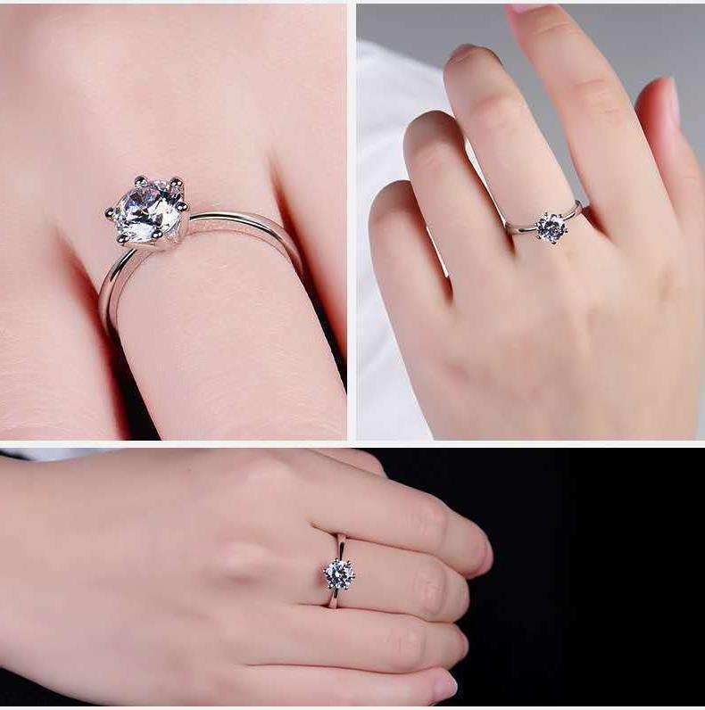 Elegante zeshoekige geometrisc - Moissanite Engagement Ring 1 Carat recensie en prijs