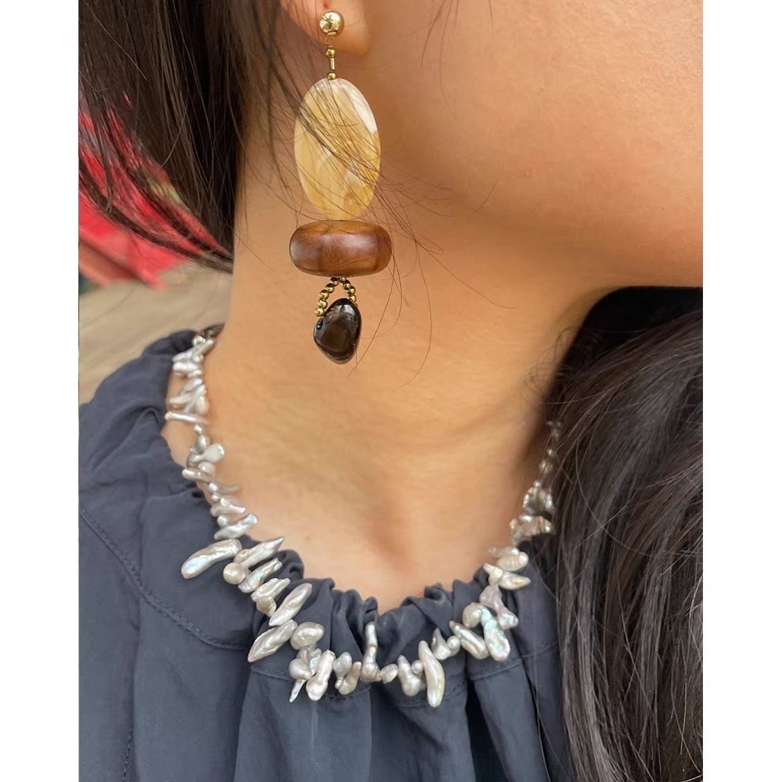 Boheemse barokke parelketting  - Pearl Choker Necklace Vintage recensie en prijs