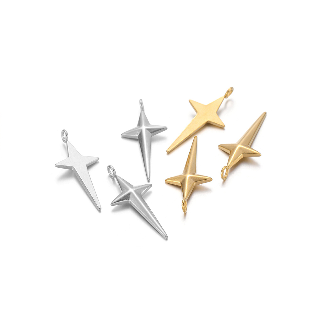 5 stuks roestvrij staal vergul - Cross Pendant Necklace Gold recensie en prijs