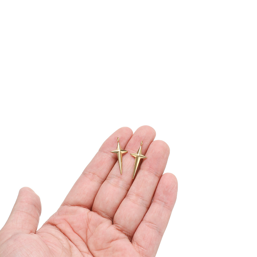 5 stuks roestvrij staal vergul - Cross Pendant Necklace Gold recensie en prijs