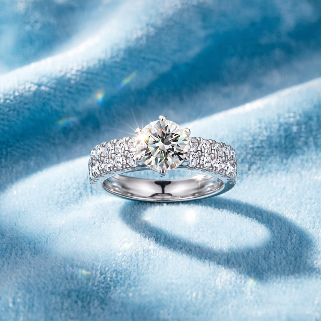 Populaire, modieuze ring van 1 - Moissanite Engagement Ring 1 Carat recensie en prijs